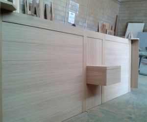 Cabecero doble madera roble